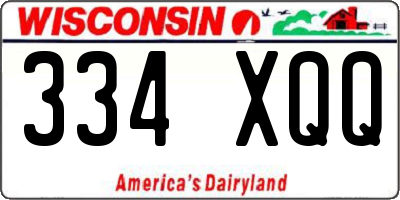 WI license plate 334XQQ