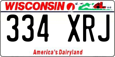 WI license plate 334XRJ