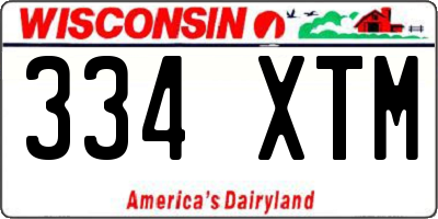 WI license plate 334XTM