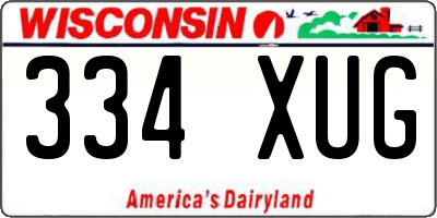 WI license plate 334XUG
