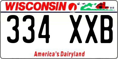 WI license plate 334XXB