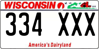 WI license plate 334XXX