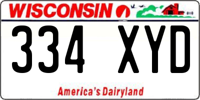 WI license plate 334XYD