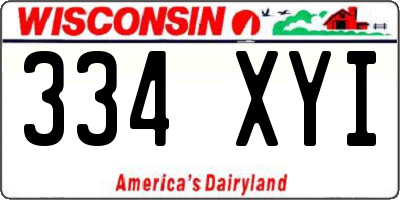 WI license plate 334XYI