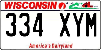 WI license plate 334XYM