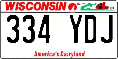 WI license plate 334YDJ