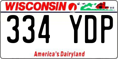 WI license plate 334YDP