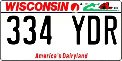 WI license plate 334YDR
