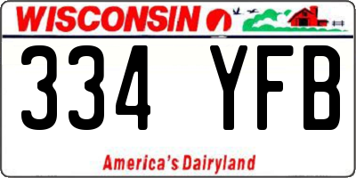 WI license plate 334YFB