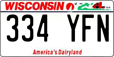 WI license plate 334YFN