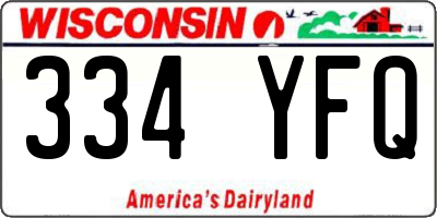WI license plate 334YFQ