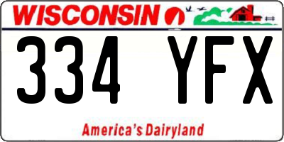 WI license plate 334YFX