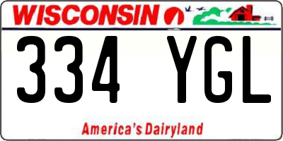WI license plate 334YGL
