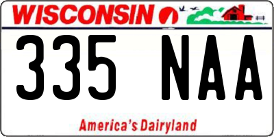 WI license plate 335NAA