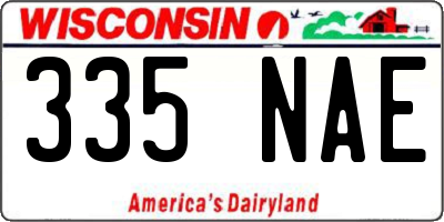 WI license plate 335NAE