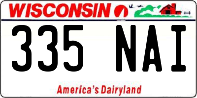 WI license plate 335NAI