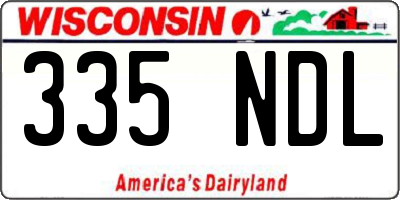 WI license plate 335NDL