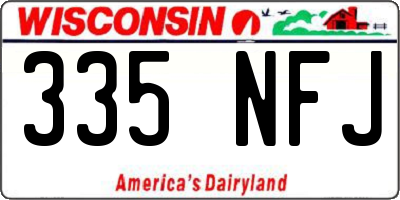 WI license plate 335NFJ