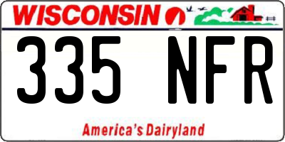 WI license plate 335NFR