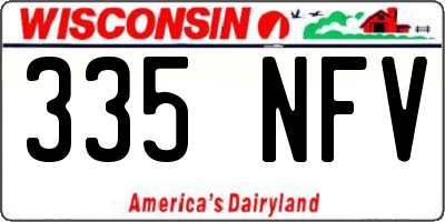 WI license plate 335NFV