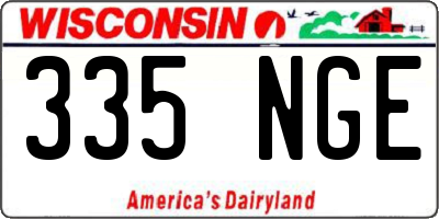 WI license plate 335NGE