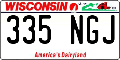 WI license plate 335NGJ
