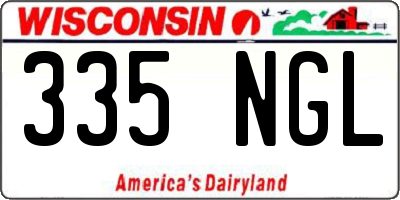 WI license plate 335NGL