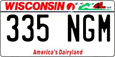 WI license plate 335NGM