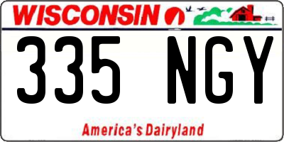 WI license plate 335NGY