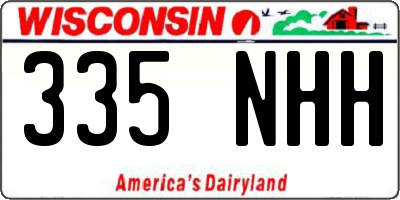 WI license plate 335NHH