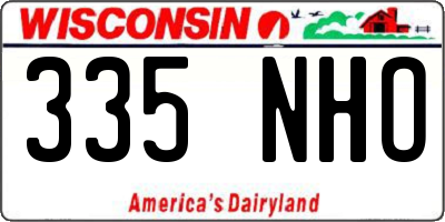 WI license plate 335NHO