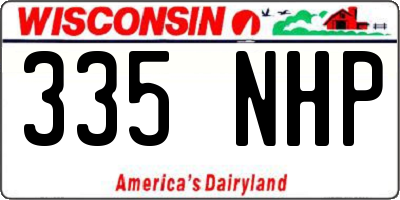WI license plate 335NHP