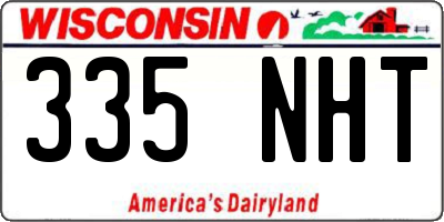 WI license plate 335NHT