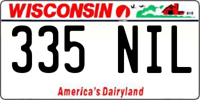 WI license plate 335NIL