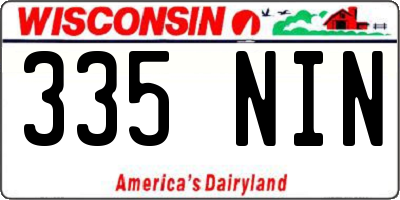 WI license plate 335NIN