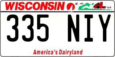 WI license plate 335NIY