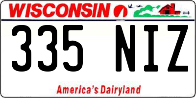 WI license plate 335NIZ