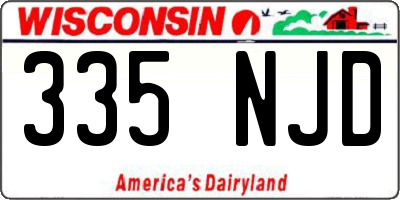 WI license plate 335NJD