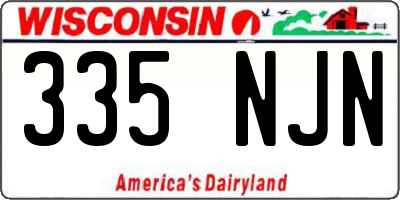 WI license plate 335NJN