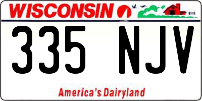 WI license plate 335NJV