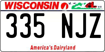 WI license plate 335NJZ