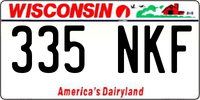 WI license plate 335NKF