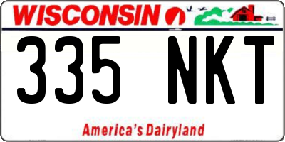 WI license plate 335NKT