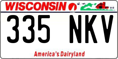 WI license plate 335NKV