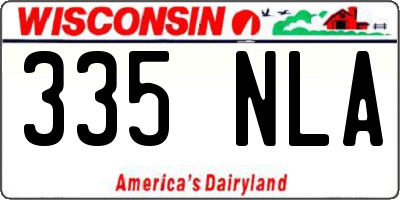 WI license plate 335NLA