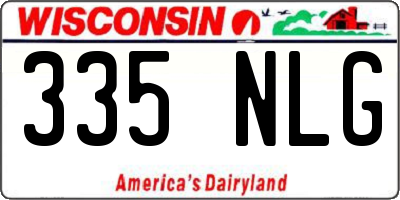 WI license plate 335NLG