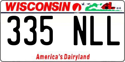 WI license plate 335NLL