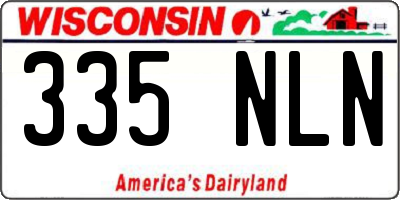 WI license plate 335NLN