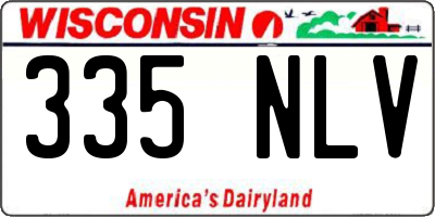 WI license plate 335NLV