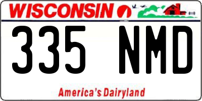 WI license plate 335NMD